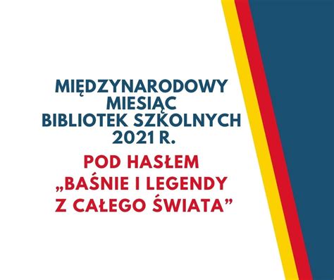 Mi Dzynarodowy Miesi C Bibliotek Szkolnych Cku