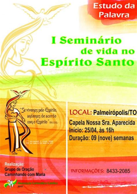 RCC de Palmeirópolis promove Seminário de Vida no Espírito Santo RCC TO