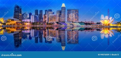 Singapore Skyline Background Stock Image - Image of asian, night: 99876009