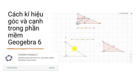 Cách kí hiệu góc và cạnh trong phần mềm Geogebra 6 YouTube