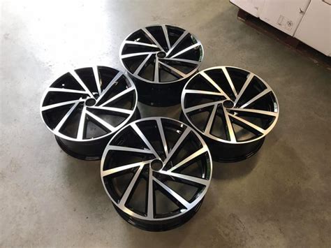 19″ Vw Golf R Spielberg Style Wheels Gloss Black Machined Cmwheels