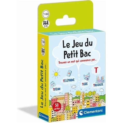 Jeu Du Petit Bac Clementoni Pour Enfant Bleu Cdiscount Jeux