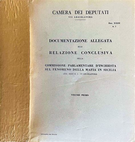 Documentazione Allegata Alla Relazione Conclusiva Della Commissione