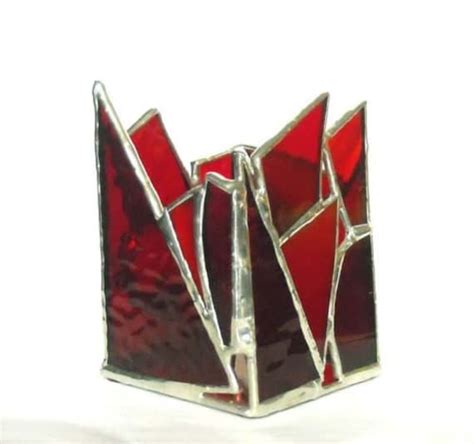 Items similar to Stained Glass Candle Holder on Etsy