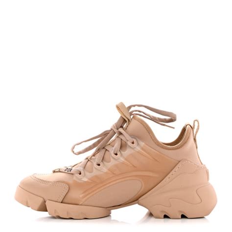 CHRISTIAN DIOR Neoprene Rubber Womens D Connect Sneakers 36 5 Nude 1156969 FASHIONPHILE