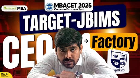 MAH MBA CET 2025 JBIMS Cut Offs Eligibility Placement Programs