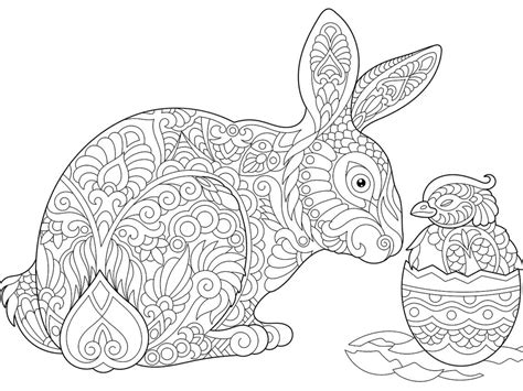 5 Beaux Coloriages De Paques Pour Enfants Adultes En 2020 Coloriage