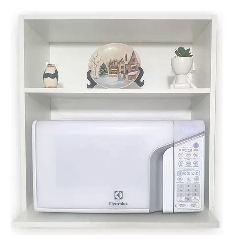 Suporte Duplo Micro Ondas Forno El Trico Prateleira Branco Frete Gr Tis