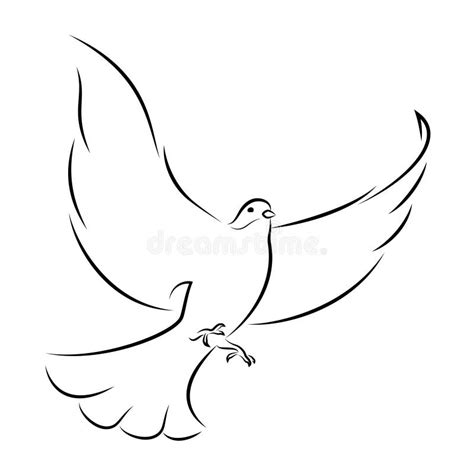 Flying White Dove Stock Vector Illustration Of Hope 96086502