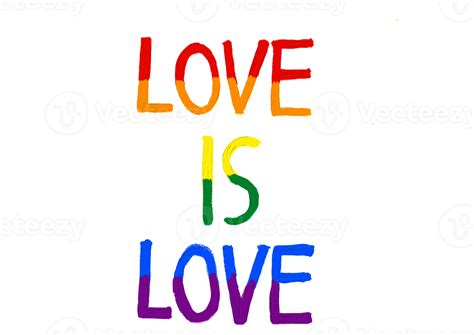 Rainbow Love Text Lgbt Pride Month Watercolor Texture Concept Png