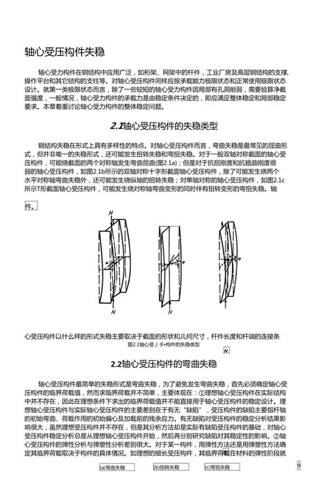 轴心受压构件失稳