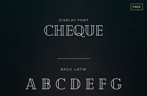 Cheque Font Free - Dafont Free