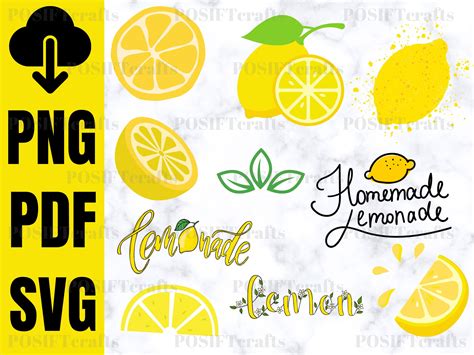 Lemon Svg Lemon Slice Svg Lime Svg Lemonade Svg Fruit Svg Etsy