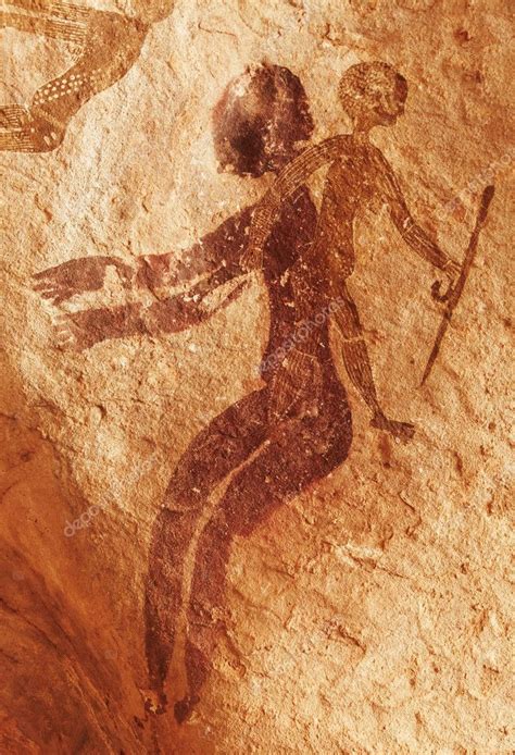 Famosas Pinturas Pré Históricas De Tassili Najjer Argélia Pintura Em Caverna Desenho