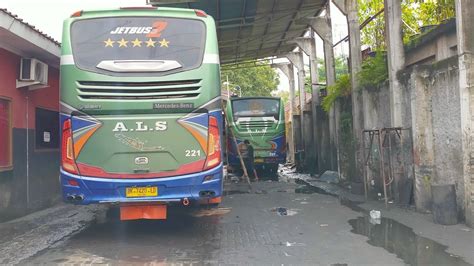 BUS ALS 221 TIBA DI JOGJAKARTA TAMU DARI JAKARTA HADIR DI POOL BUS