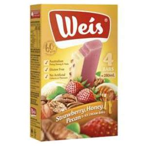 Weis – Ice Cream Bars – Strawberry, Honey, Pecan - The Grocery Geek