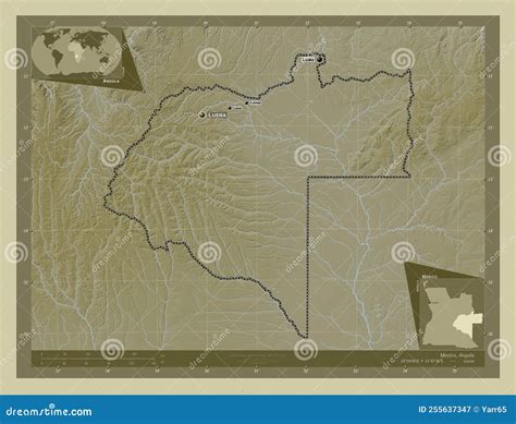 Moxico Angola Wiki Labelled Points Of Cities Stock Illustration