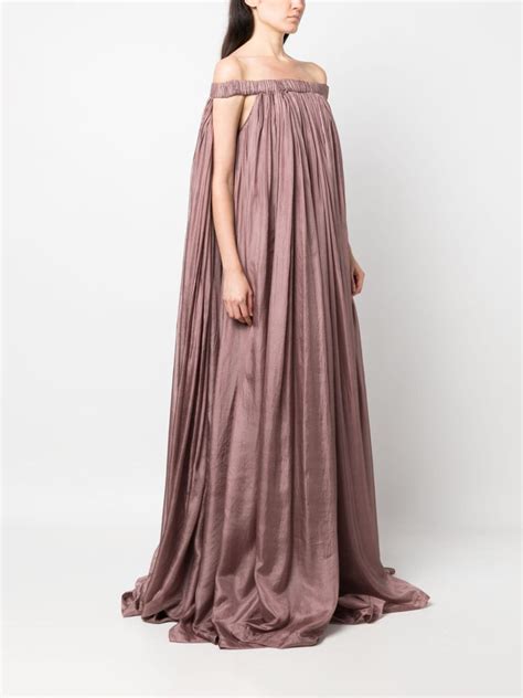 Rick Owens Medusa Silk Maxi Dress Pink Farfetch Uk