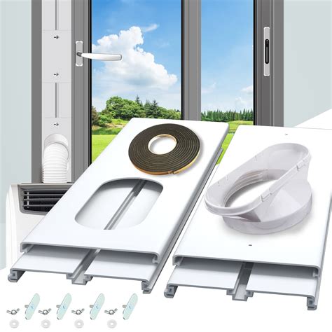 Gulrear Portable Air Conditioner Sliding Door Vent Kit Universal Balcony Sliding