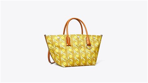 Small Canvas Basketweave Tote Women S Handbags Tote Bags Tory Burch UK