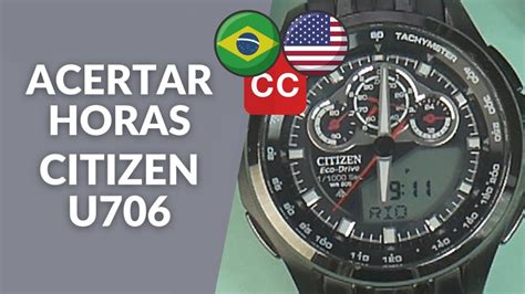 Como Acertar Hora Citizen Eco Drive U Ezequias Relojoeiro Youtube