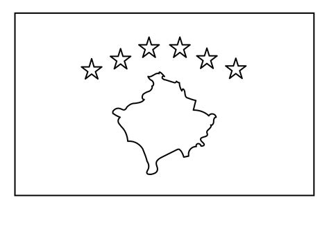 Flag Of Kosovo Emoji Coloring Page Colouringpages