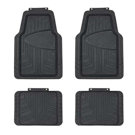 All Season 4 Piece Rubber Floor Mat For Cars SUVs Trucks At Amazon