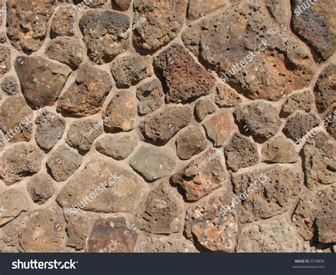 Reddish Brown Vesicular Basalt Rock Wall Stock Photo 2578830 Shutterstock