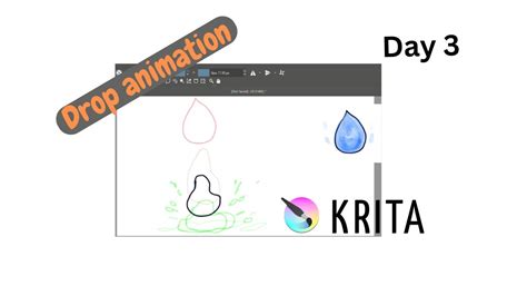 Day Mesmerizing Water Drop Animation Speed Drawing In Krita Youtube