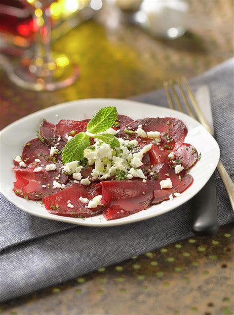 Carpaccio De Betterave Au Fromage Frais Et A La Menthe Beetroot