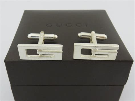 Gucci Sterling Silver G Logo Cufflinks - Etsy