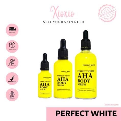 PERFECT WHITE AHA BODY SERUM 50ML BIG SIZE WHITENING AND MOISTURIZING