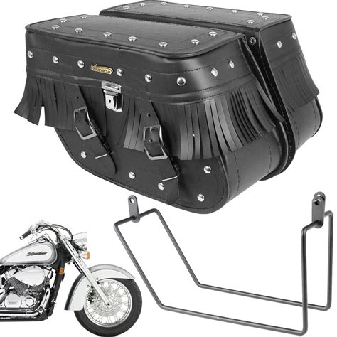 Kit Viagem Honda Vt Shadow Alforge Lateral Masada Couro Losango