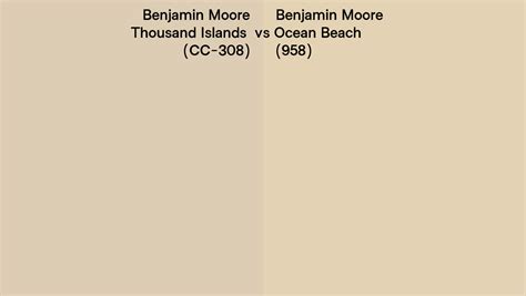 Benjamin Moore Thousand Islands Vs Ocean Beach Side By Side Comparison