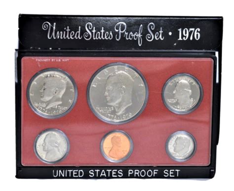 1976 S Us Mint Proof Set 6 Coins Eisenhower Dollar Bicentennial