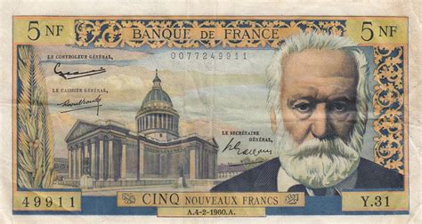 Banknote France Nf Victor Hugo Serial Y