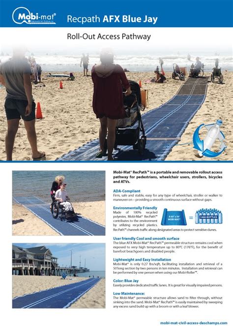 Mobi Mat ADA Beach Access Mat Inclusive Technology Beach Picnic