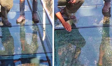 Crazy Glass Bridge Cracks In China 3 543 Feet Off The Ground Glass Bridge Glass Henan