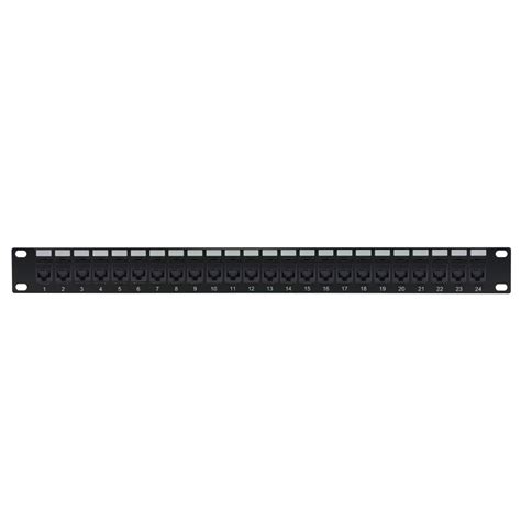 24-Port Cat6a Patch Panel, 19" Rackmount 1U - Pass-Through