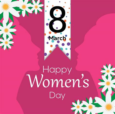 Happy Womens Day Wish Card Social Post 8 March International Womens