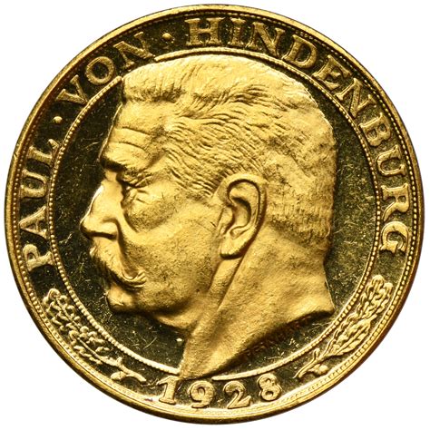 Niemcy Republika Weimarska Medal Paul Von Hindenburg 1928