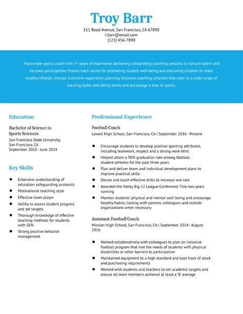 Introducir 103 Imagen Coach Resume Example Abzlocal Mx