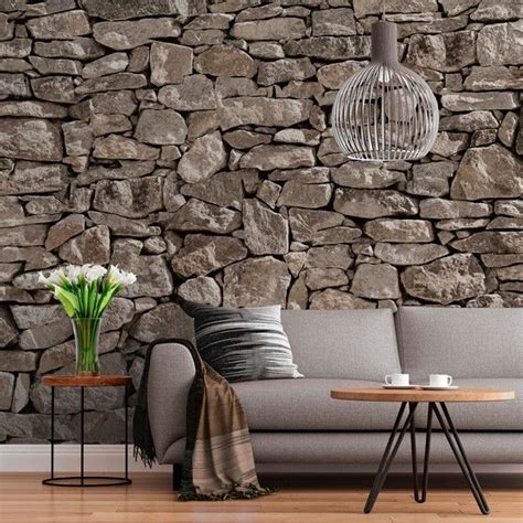 Fotomurais painéis decorativos stone wall 8 727 em 2020 Painéis