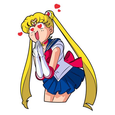 Sailor Moon Fall In Love Sticker Sticker Mania