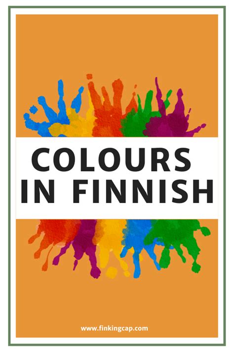 Do you want to learn the colours in Finnish?