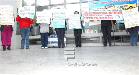 Pobladores Protestan En Banco Continental PERU CORREO