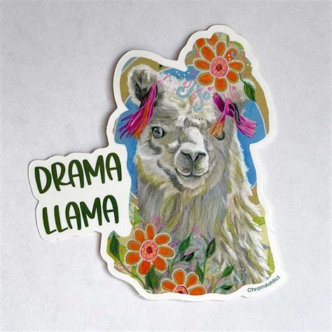 Sticker - Drama Llama - ChromAddict