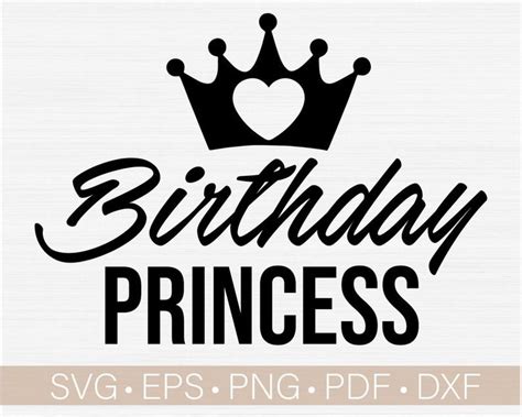 Birthday Princess Svg Birthday Girl Crown Svg Instant Svg Etsy