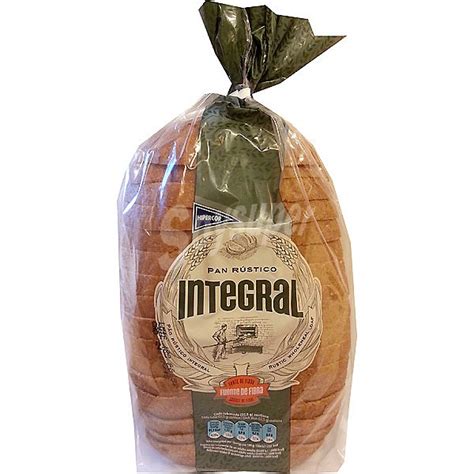 Hipercor pan rústico integral con corteza bolsa 550 g Bolsa 550 g