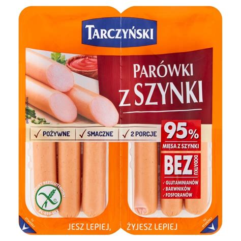 Tarczyński Parówki premium z szynki 220 g 2 x 110 g promocja